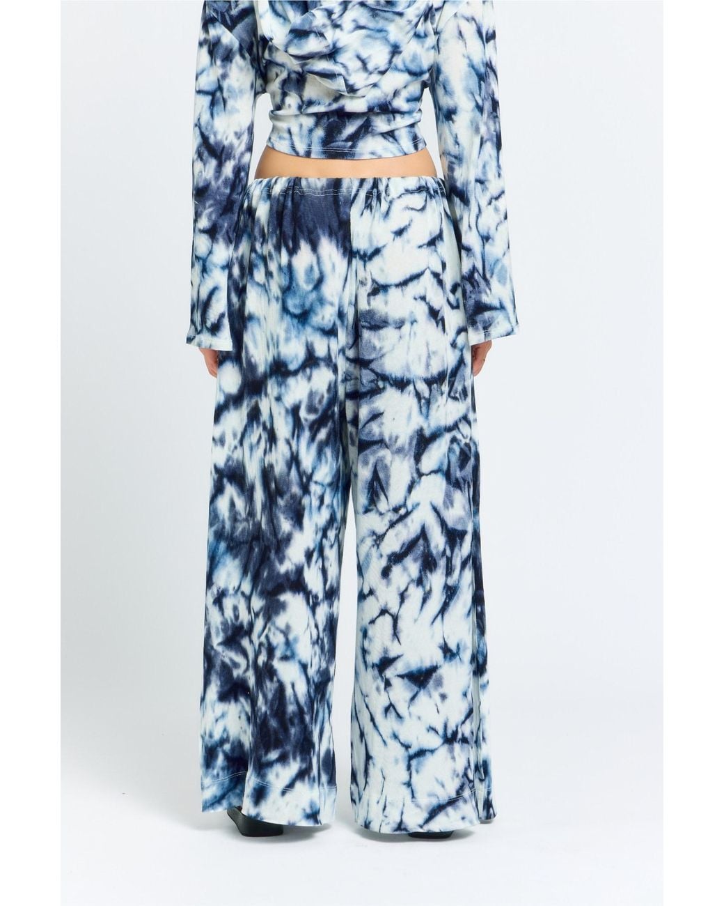 Sâb Studio Blue Tie-Dye Knit Pant