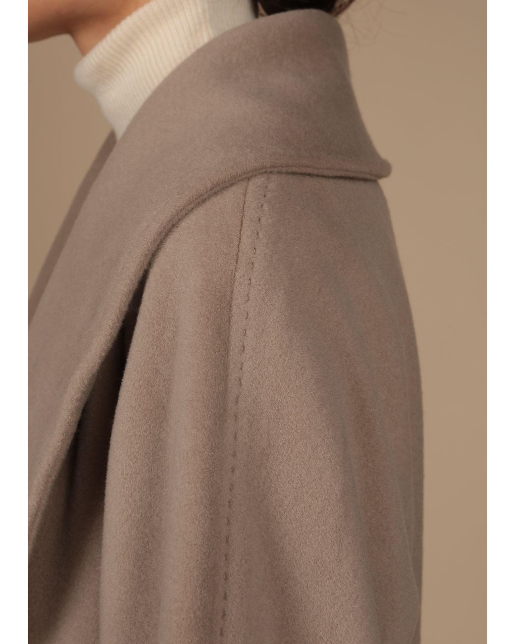 Santinni Brown 'Hepburn' 100% Italian Virgin Wool & Cashmere Coat