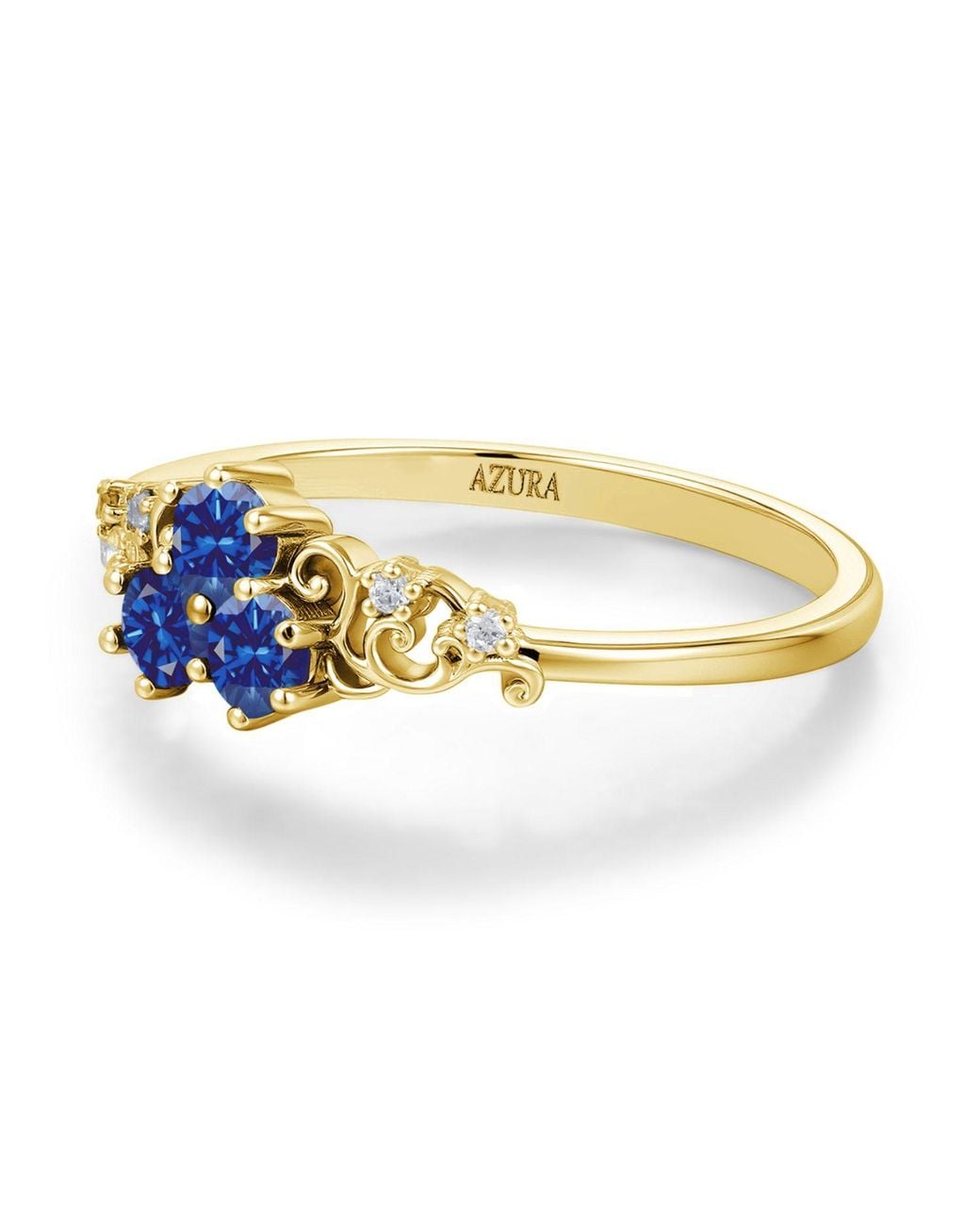 Azura Jewelry New York Blue Sapphire Of The Waterborn Ring Vermeil