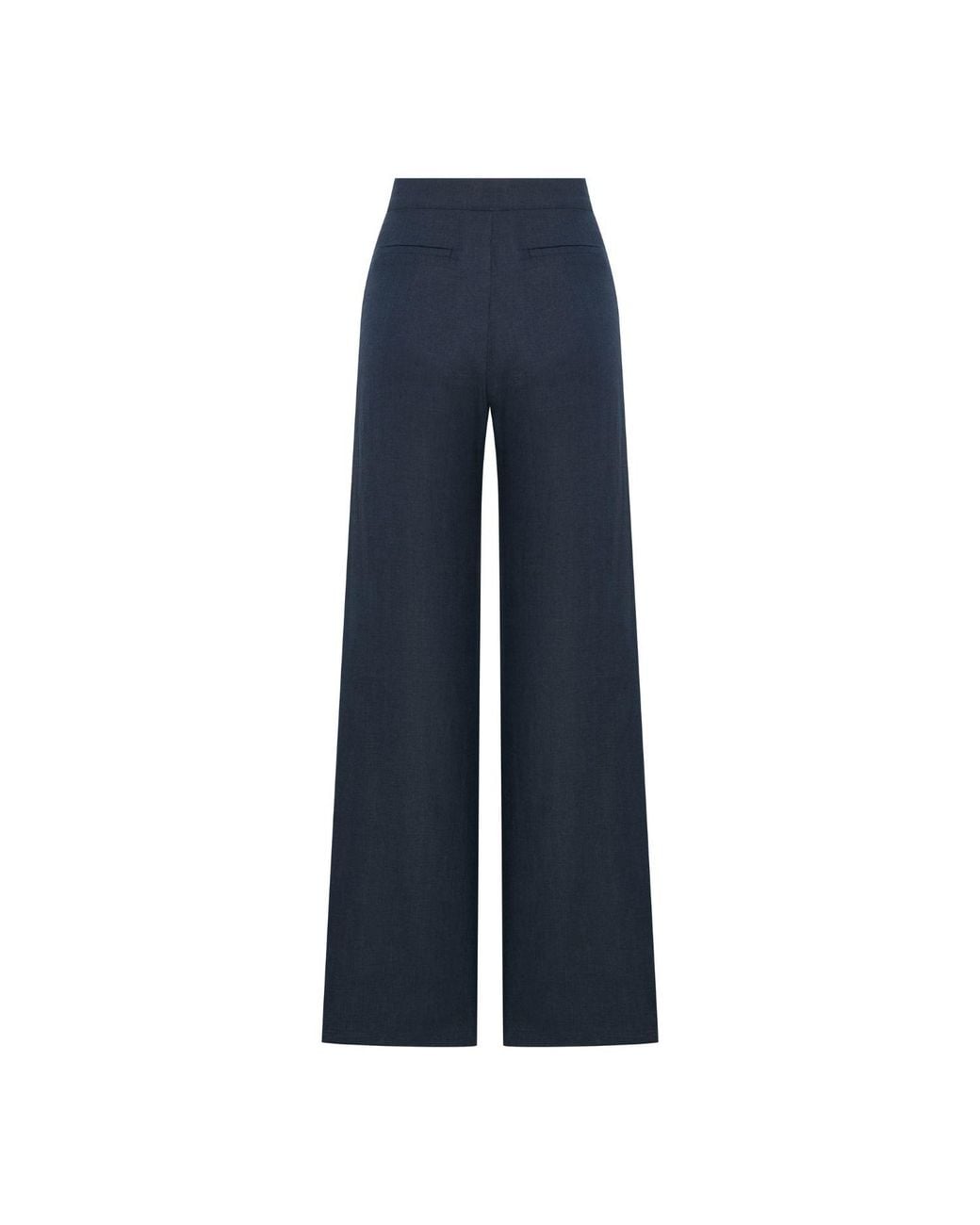 NAZLI CEREN Blue Millie Linen Trousers