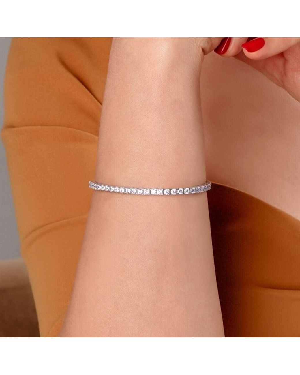 Spero London Black Sterling Tennis Bracelet
