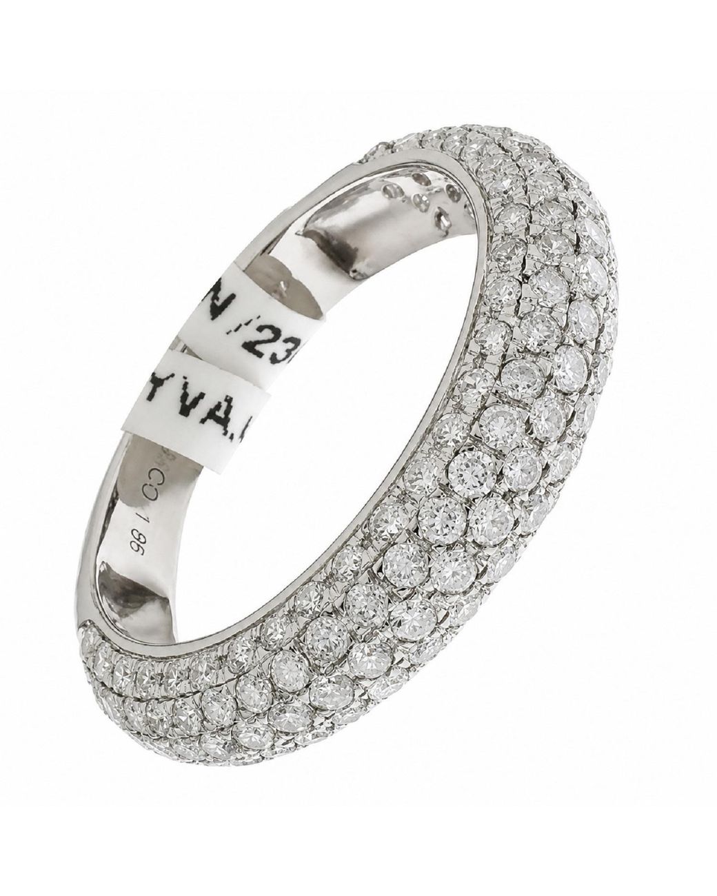 Artisan Metallic 18K Multi-Row Diamond Pave Band Ring