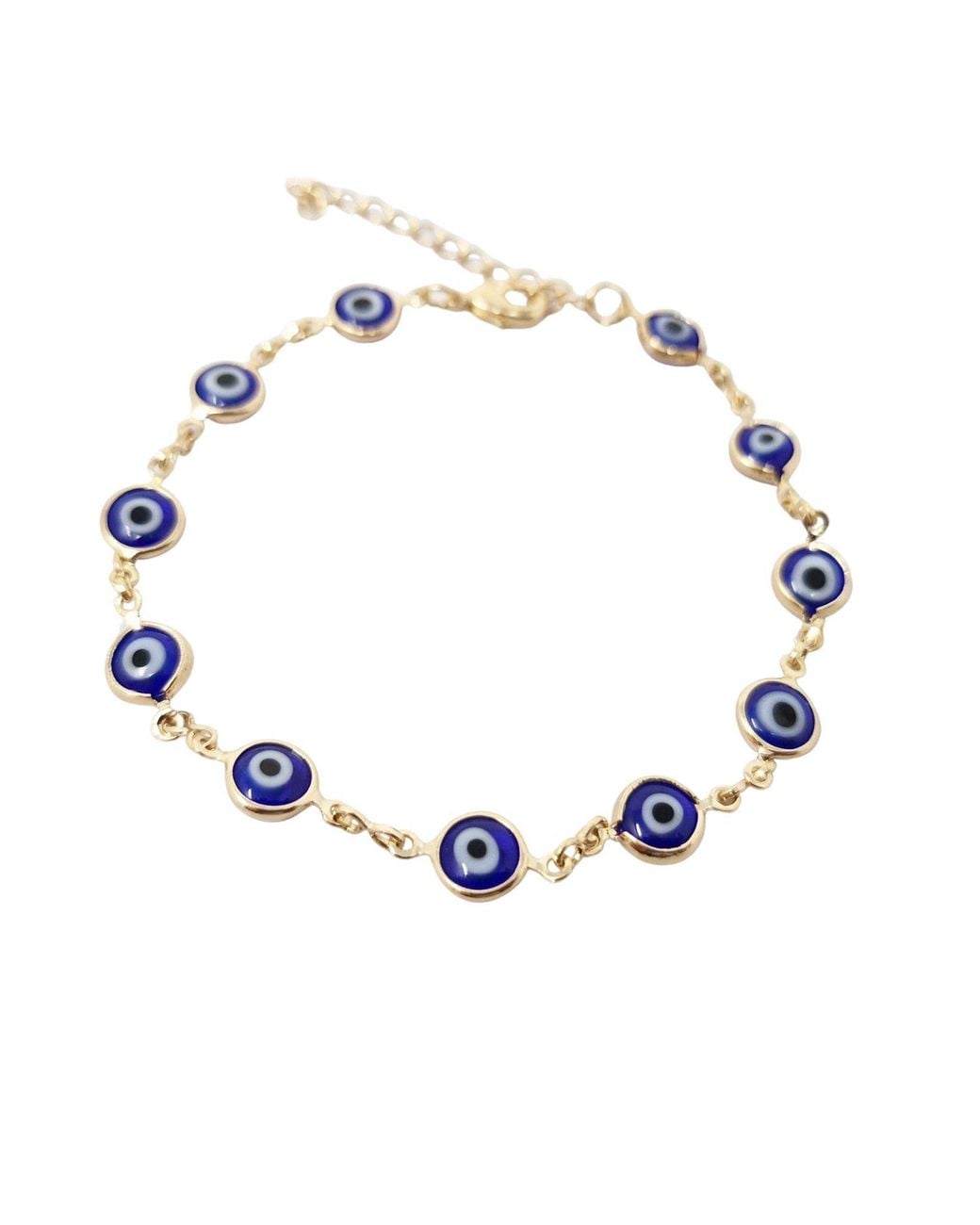 Sophelia Blue 18Ct Plated Evil Eye Charm Bracelet
