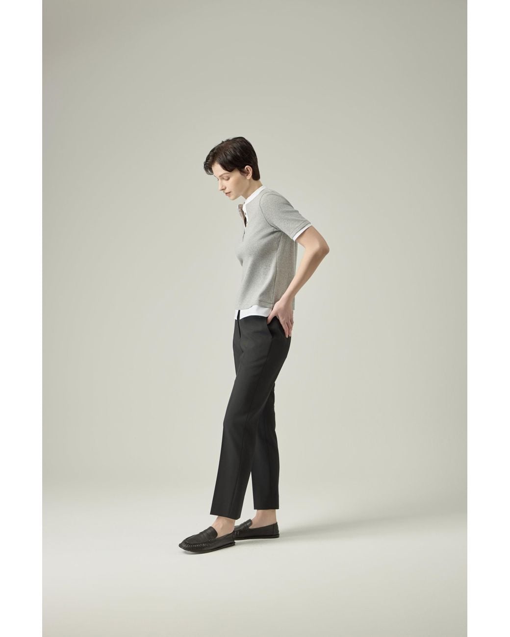 Elune Mode Black Tapered Pants _