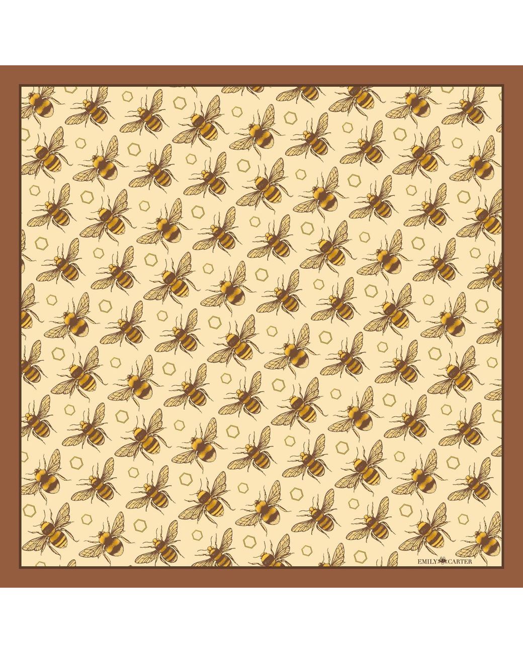 Emily Carter Metallic The British Bee Silk Scarf