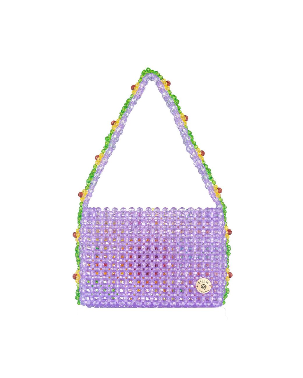 Tillie Beads Yellow Sunflower Floral Mini Bead Bag