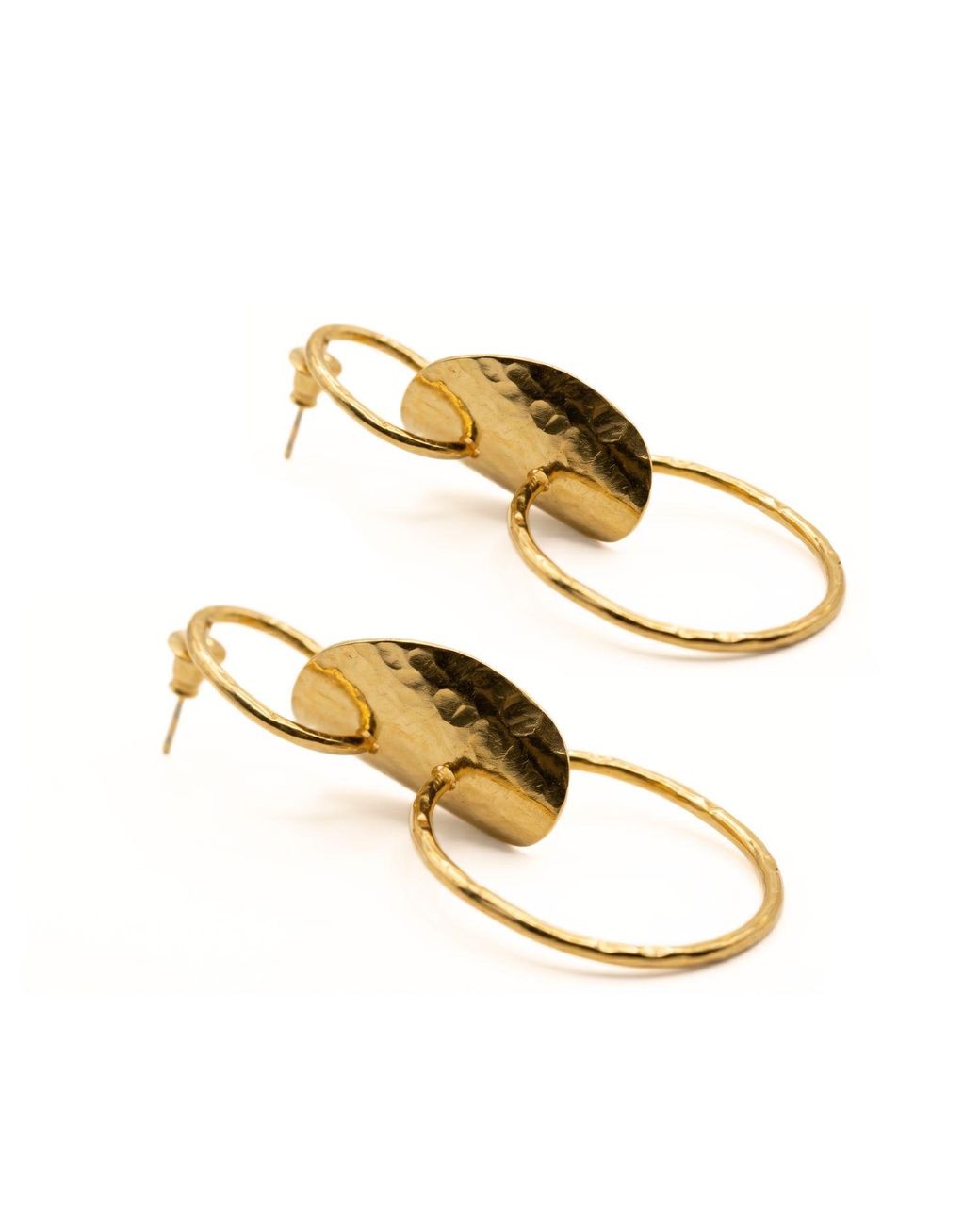 Jaredjamin Metallic Viviane Post Drop Earrings