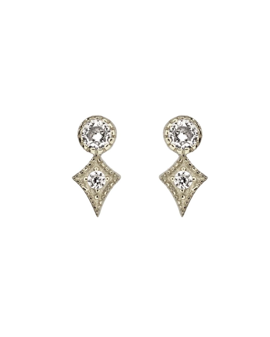 VicStoneNYC Fine Jewelry Metallic Antique Stud Earrings