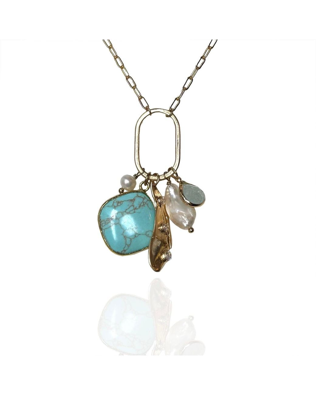 Rare Matters Jewelry Metallic Radiance Charm Necklace