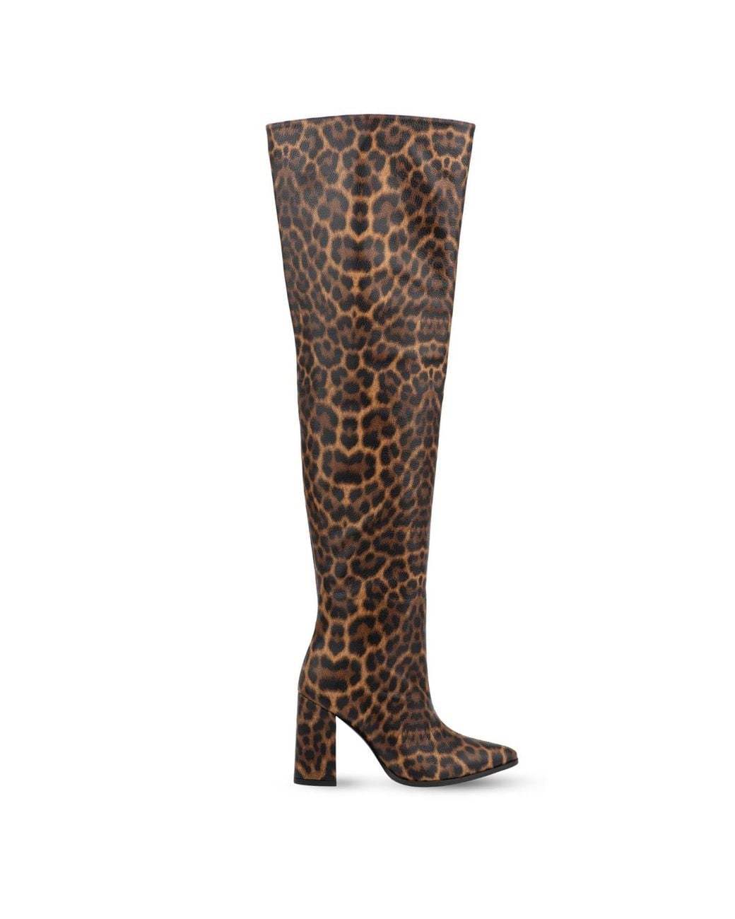 Rosamund Muir London Brown Neutrals Roma Leopard Print Over Knee Boots