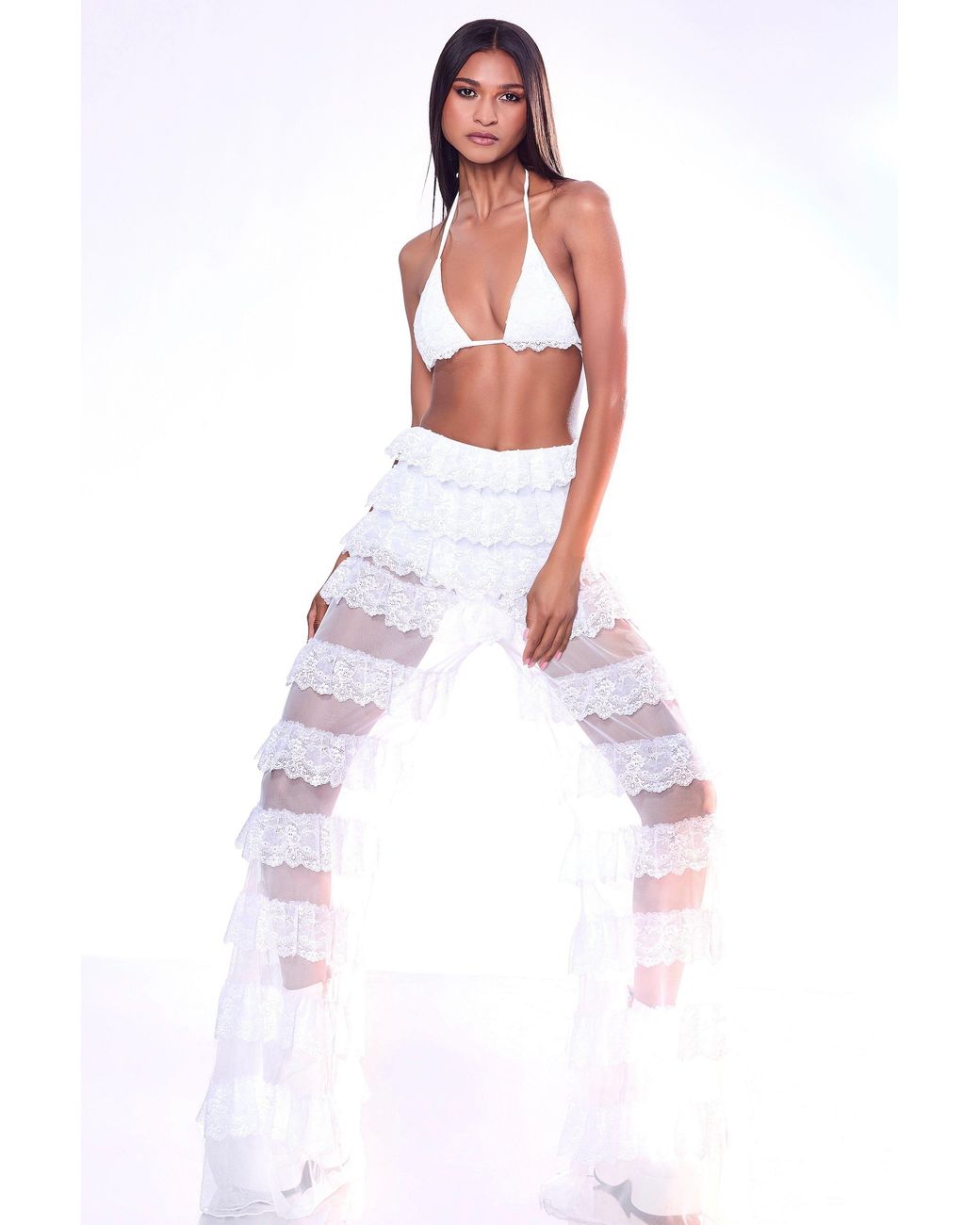 Harmonia Ny White Cloud Nine Harmonia X Kikiriki Lace Bikini Top