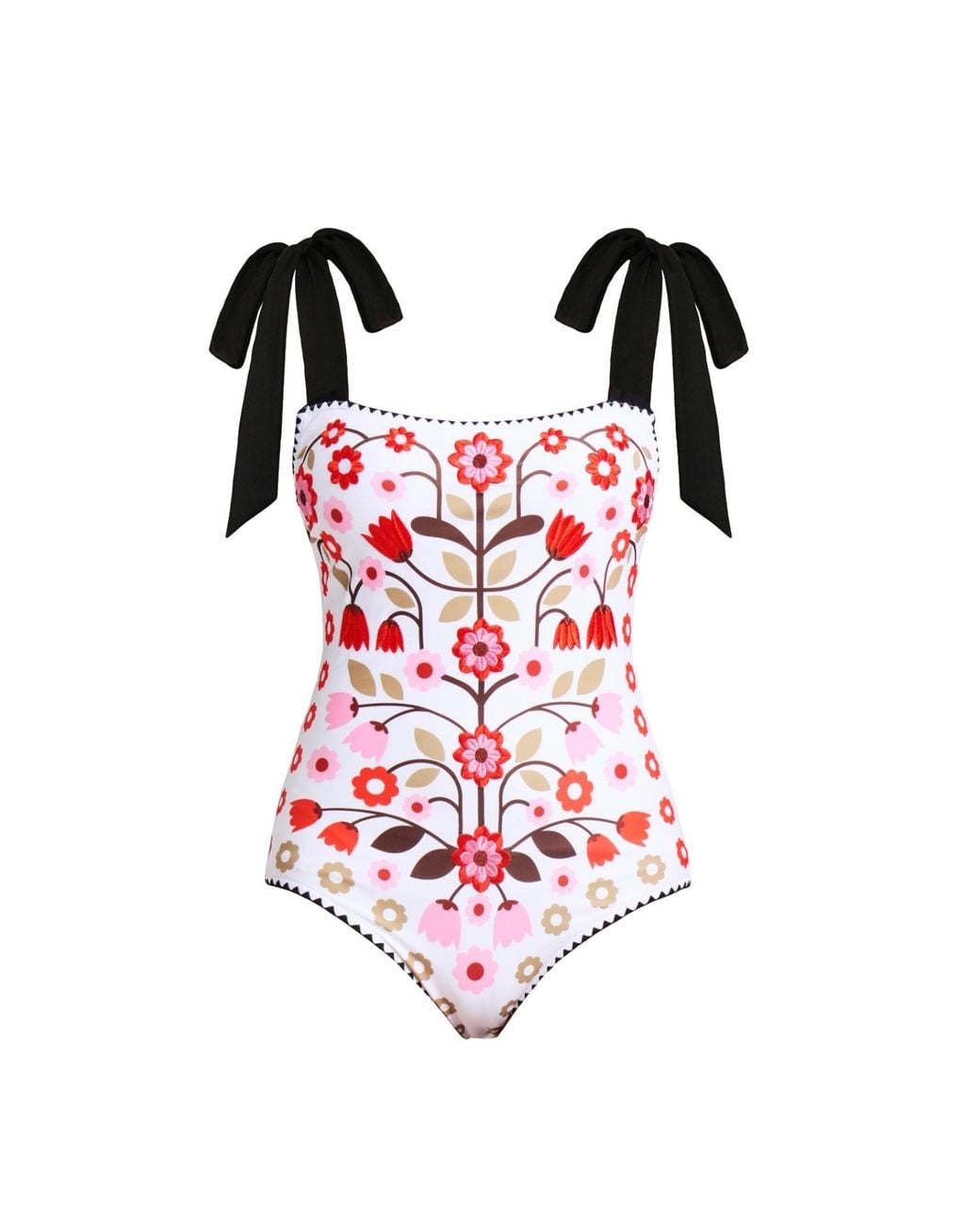 Jessie Zhao New York Floral Symphony Embroidered Swimsuit