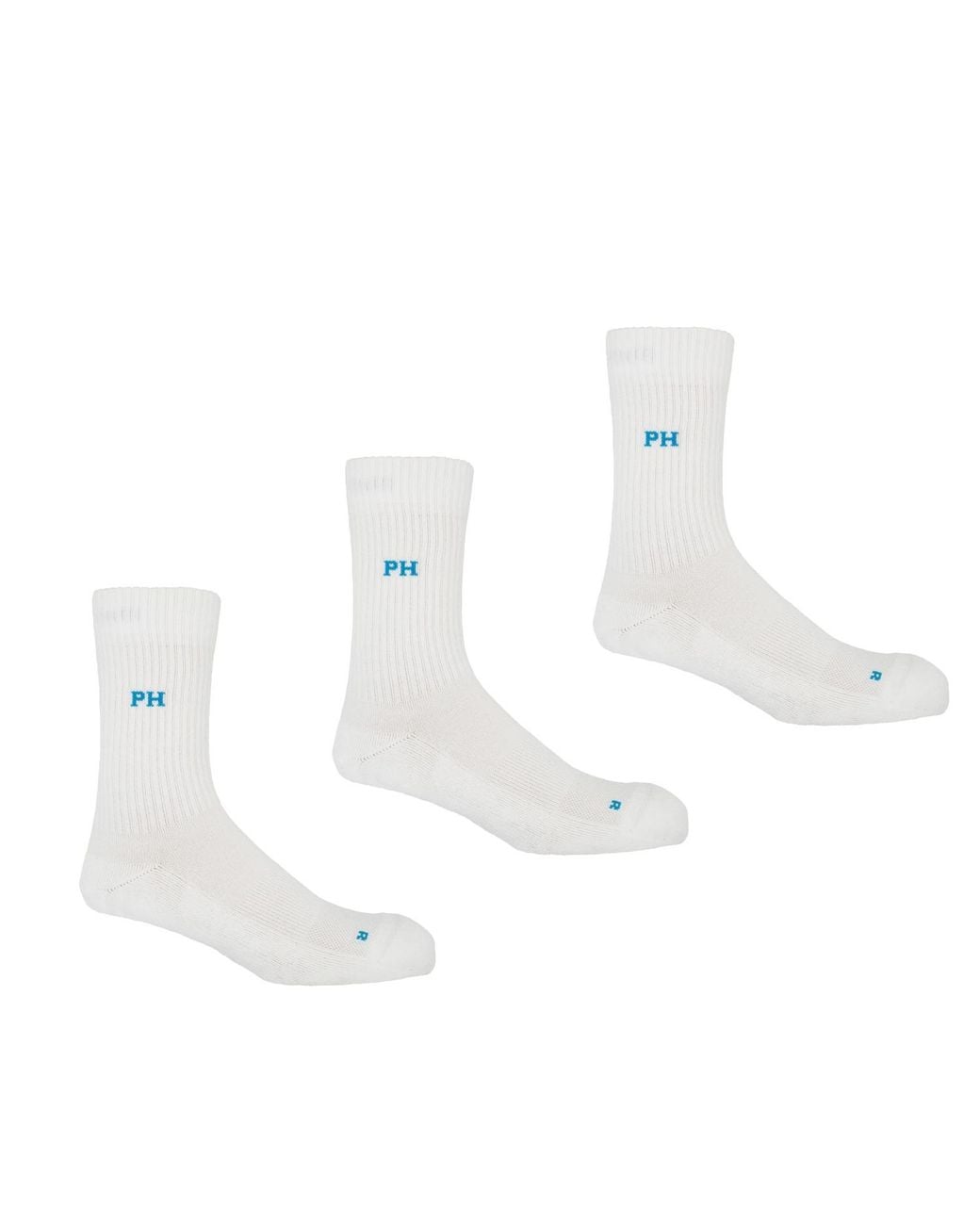 Peper Harow - Made in England White Three Pack Sport Socks – for men