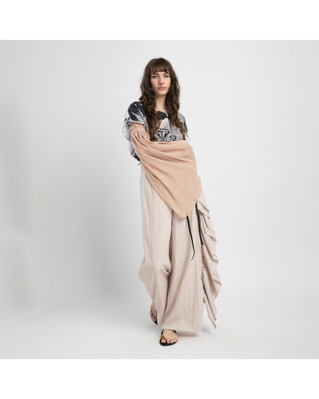 ARTISTA Black Neutrals Epic Puffy Sleeve Top