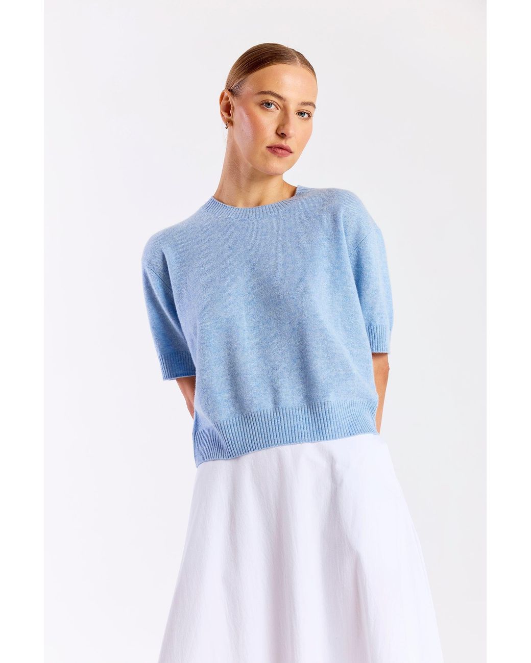 Brodie Cashmere Blue Vicky Cashmere Tee