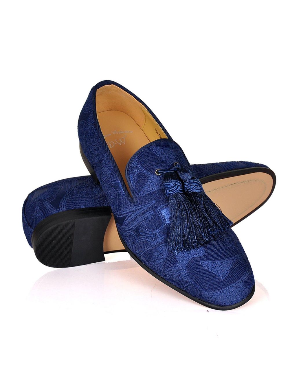 DAVID WEJ Blue Alberto Abstract Jacquard Loafers for men