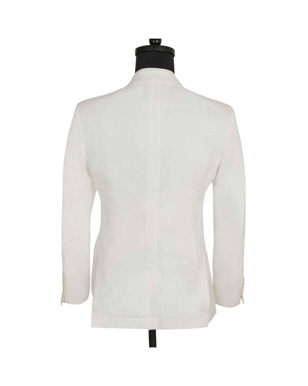 DAVID WEJ White Hugo Linen Double Breasted Blazer for men