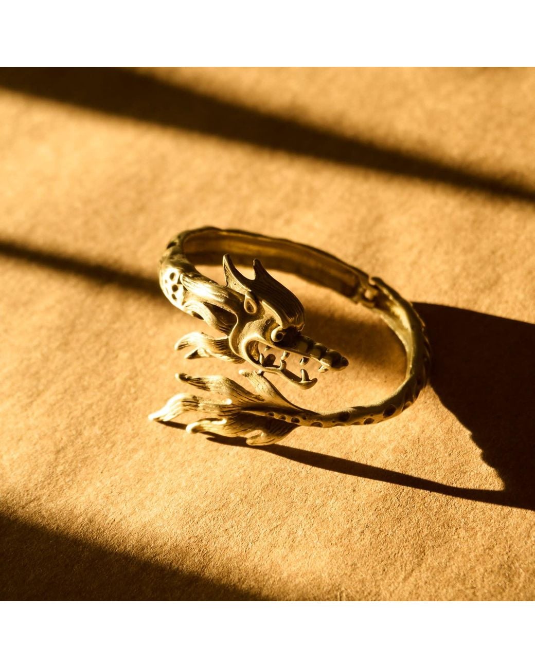 Zeworks Metallic Dragon Cuff Bracelet