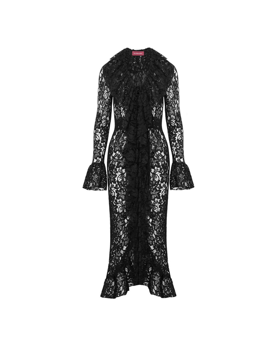 Mandragora Black Long Laced Blouse Leya