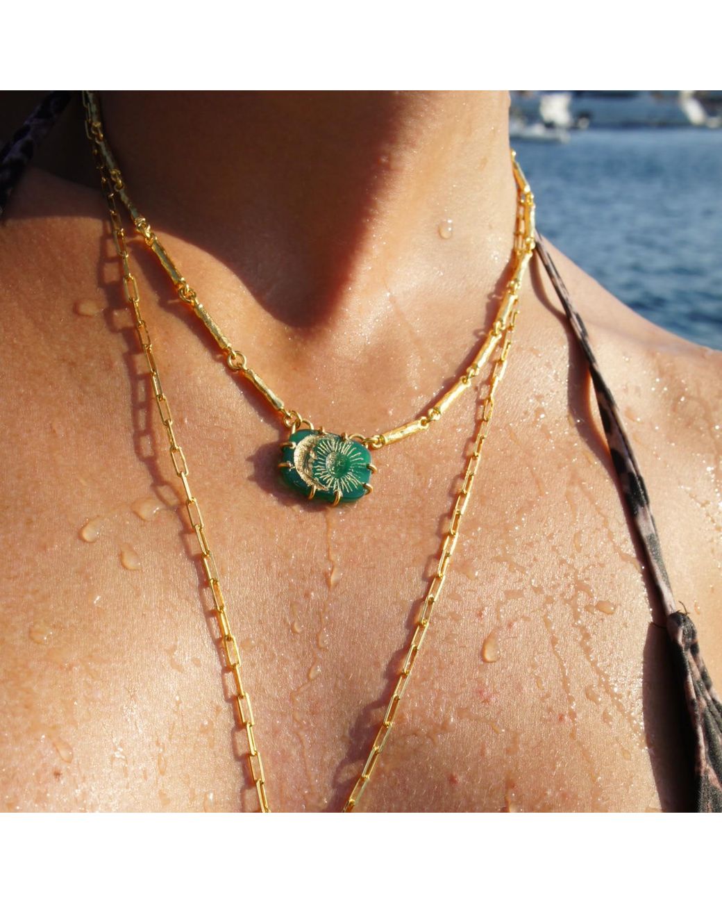 Ece London Metallic The Moon And The Sun I I Necklace