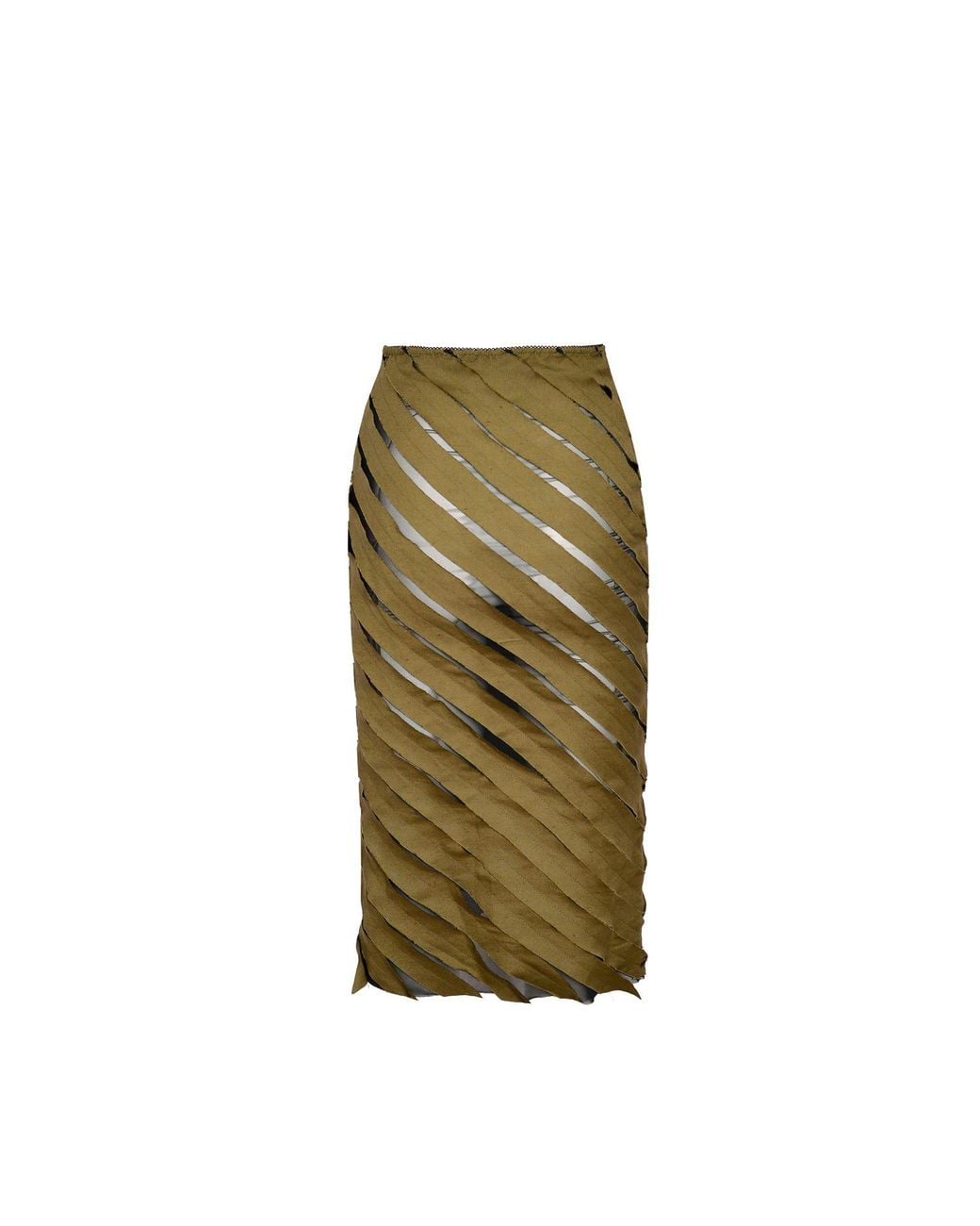 Ioana Ciolacu Green Spiral Skirt