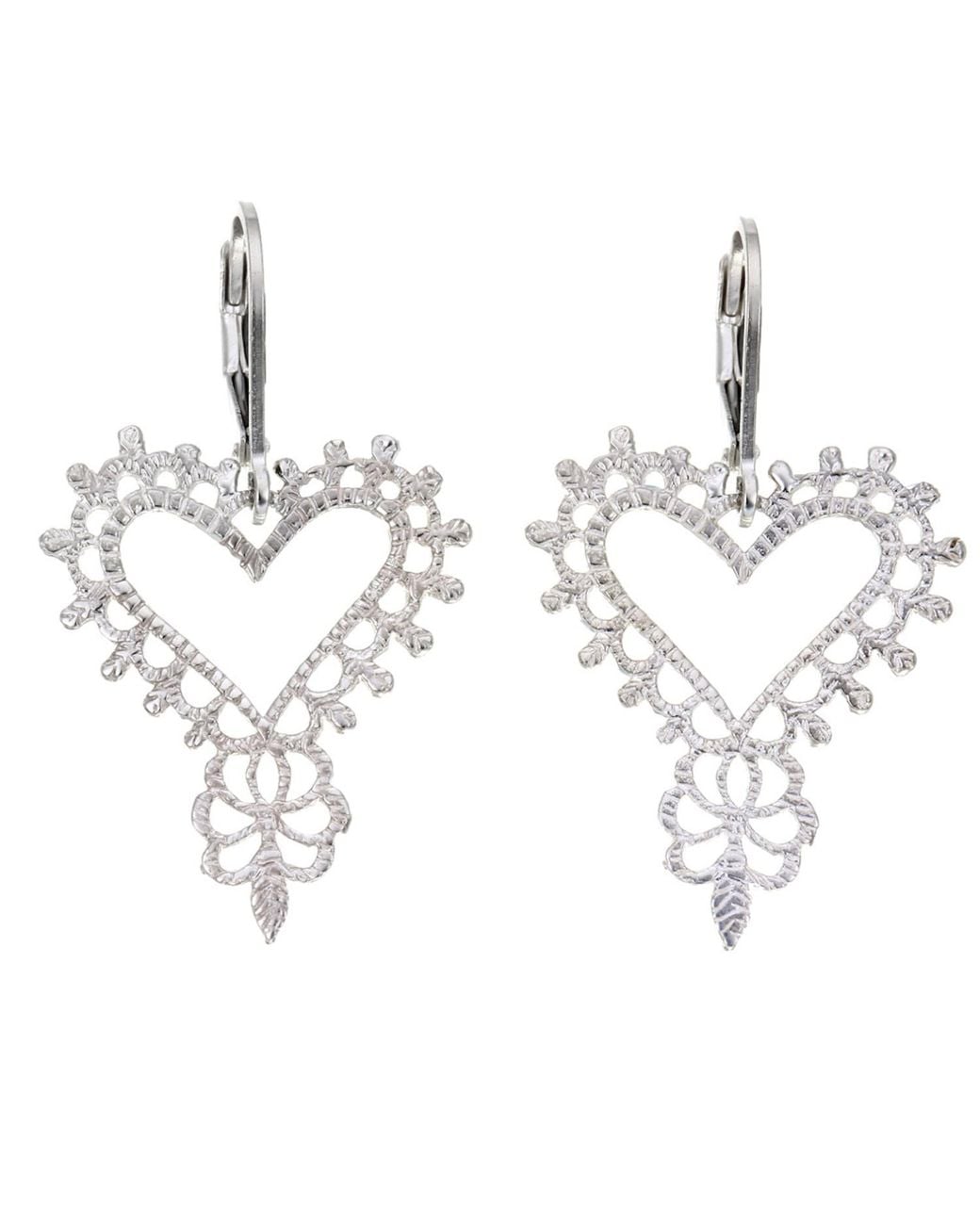 Zoe & Morgan Metallic Heart Earrings
