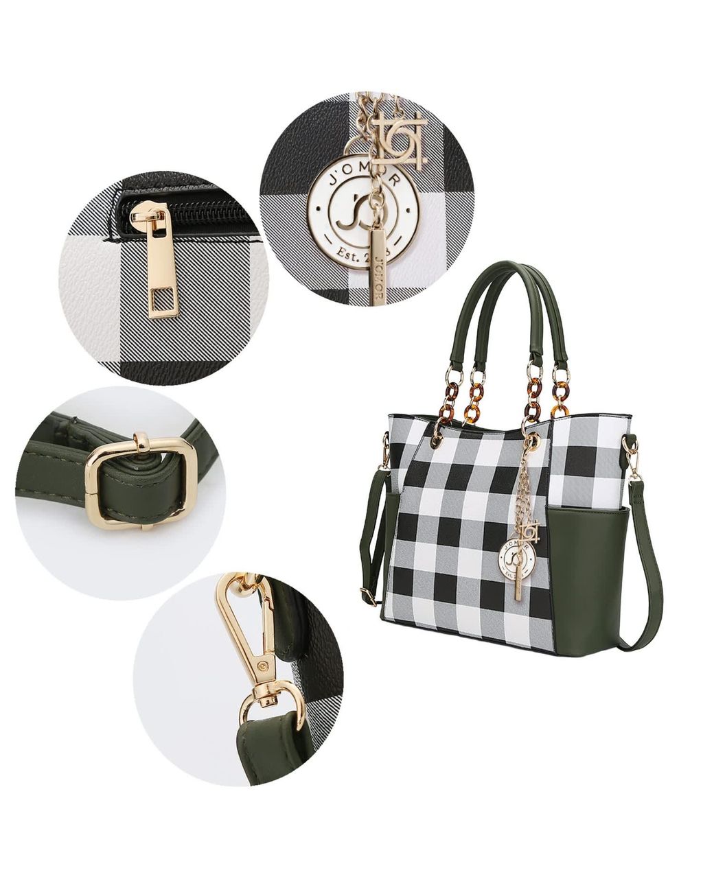 Mkf Collection - J'omor Brown Bonita Tote Bag & Wallet Set