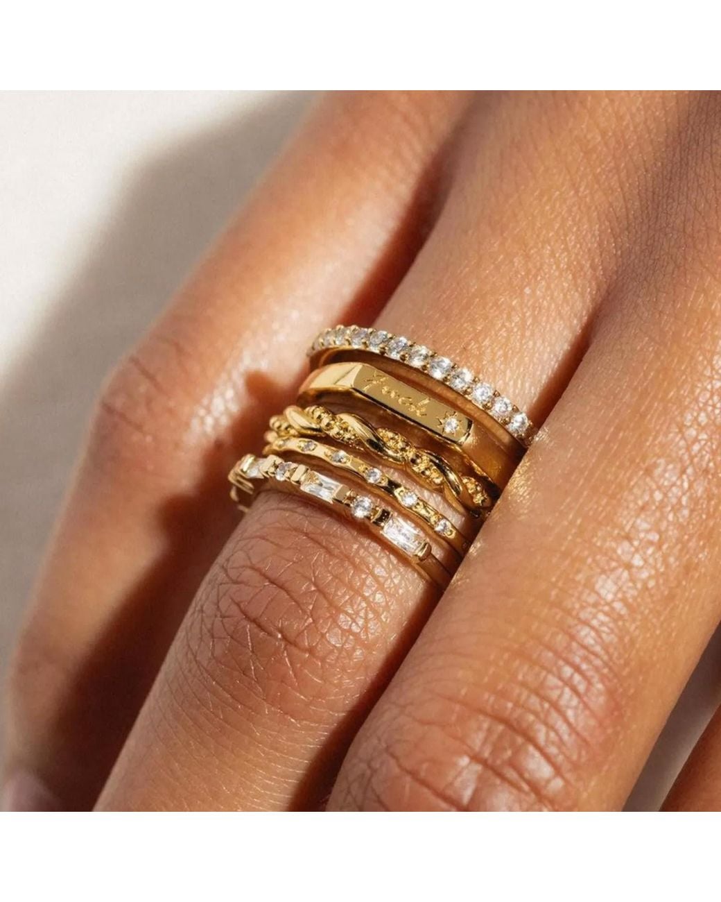 VicStoneNYC Fine Jewelry Metallic 14K Natural Diamond “F*Ck” Signet Ring