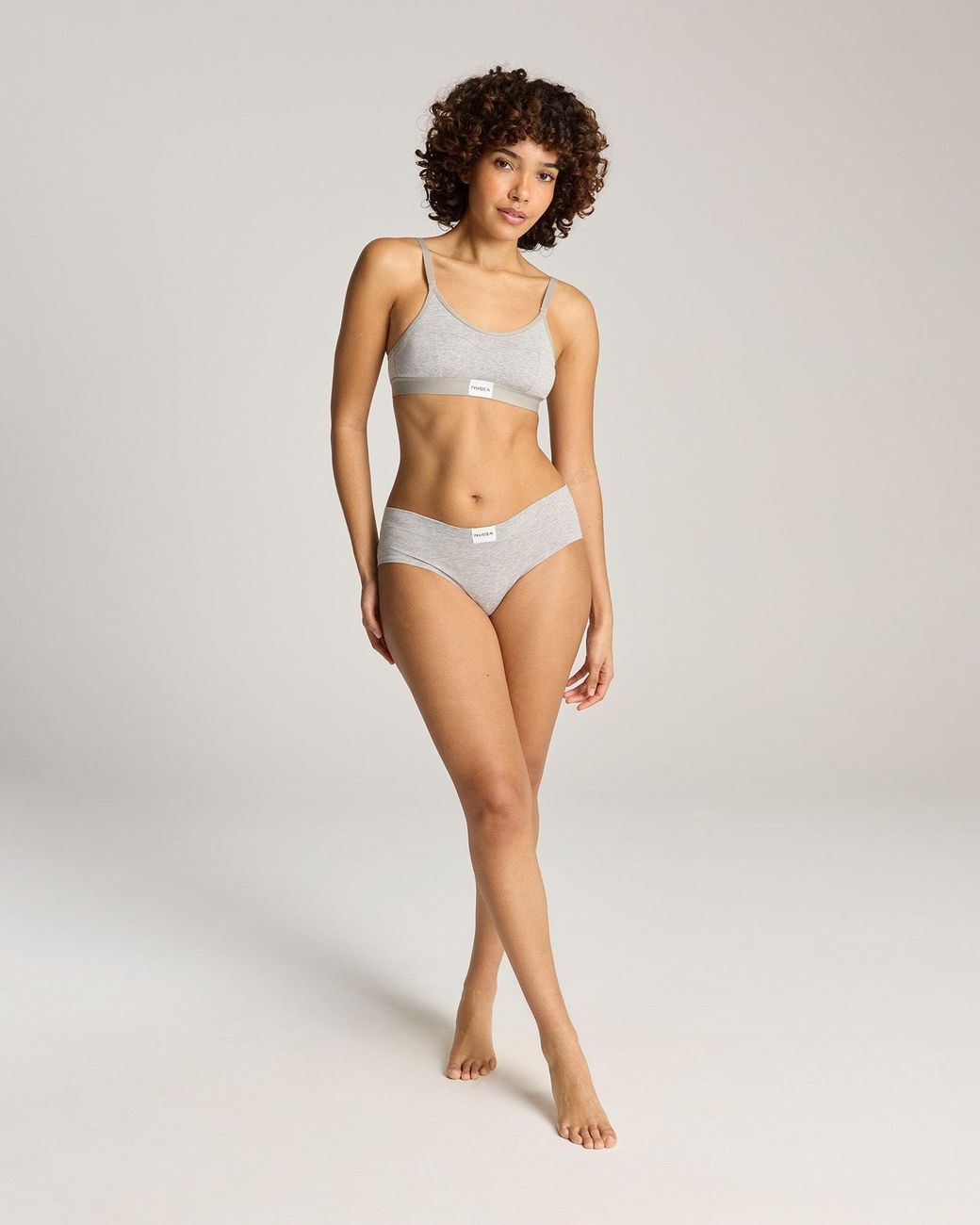 Nudea White Cotton Modal Contour Scoop Bralette