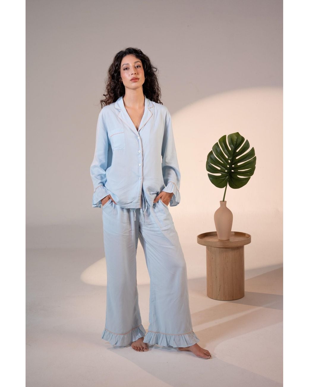 Carolina Benoit Blue Luxury Bamboo Pajama Set