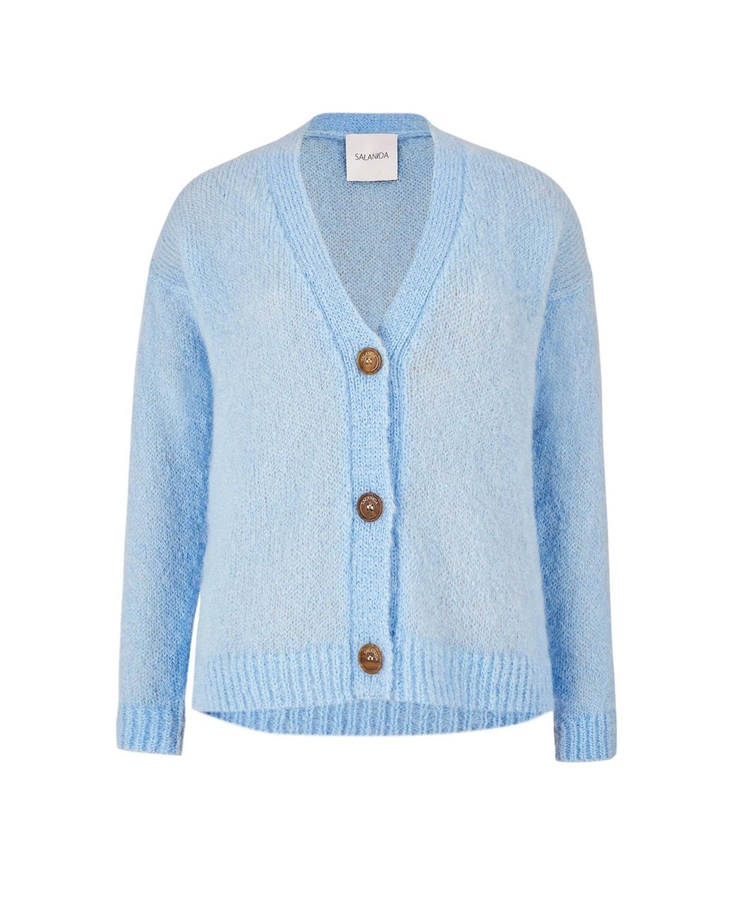 SALANIDA Blue Melody Mohair Cardigan Sky