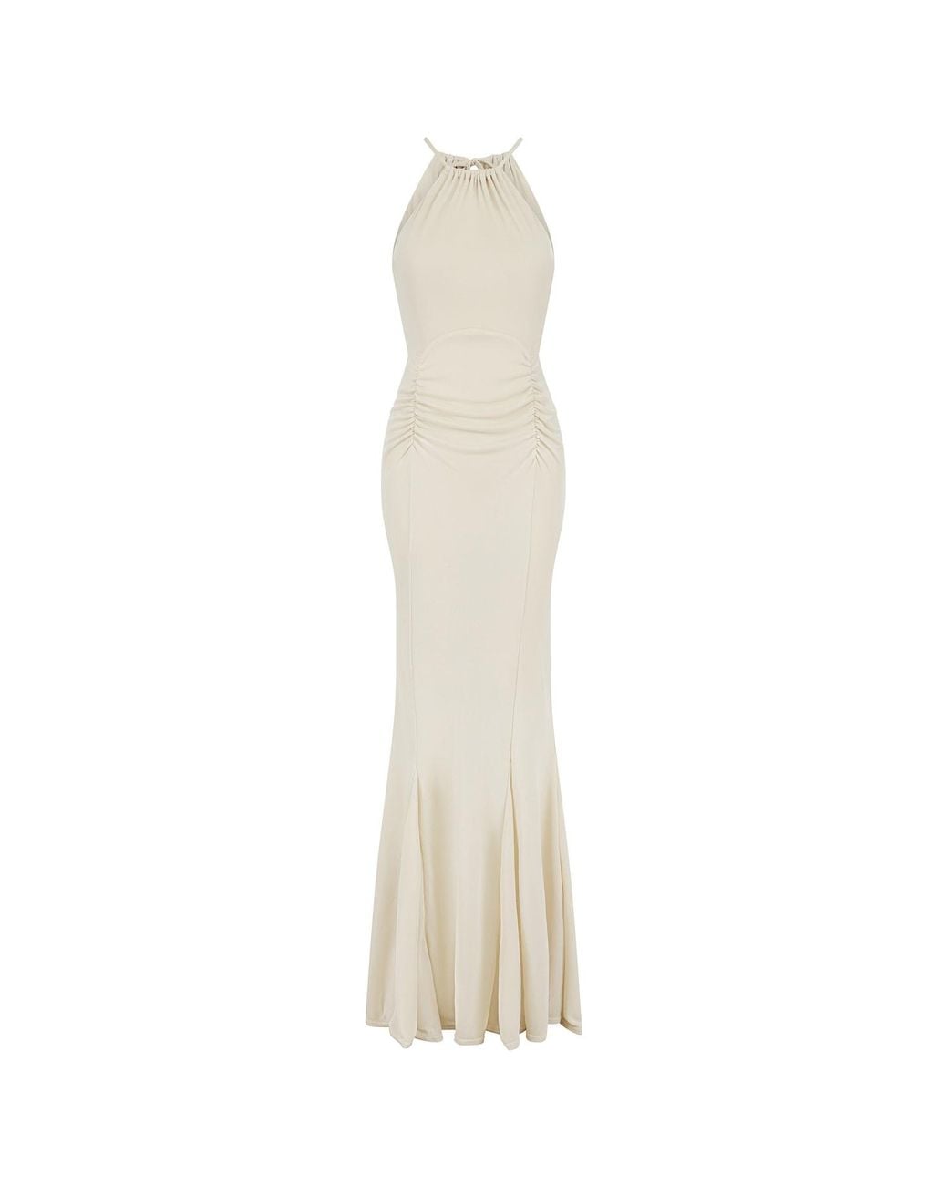 Celestine & Mae White Neutrals Plume Maxi Dress