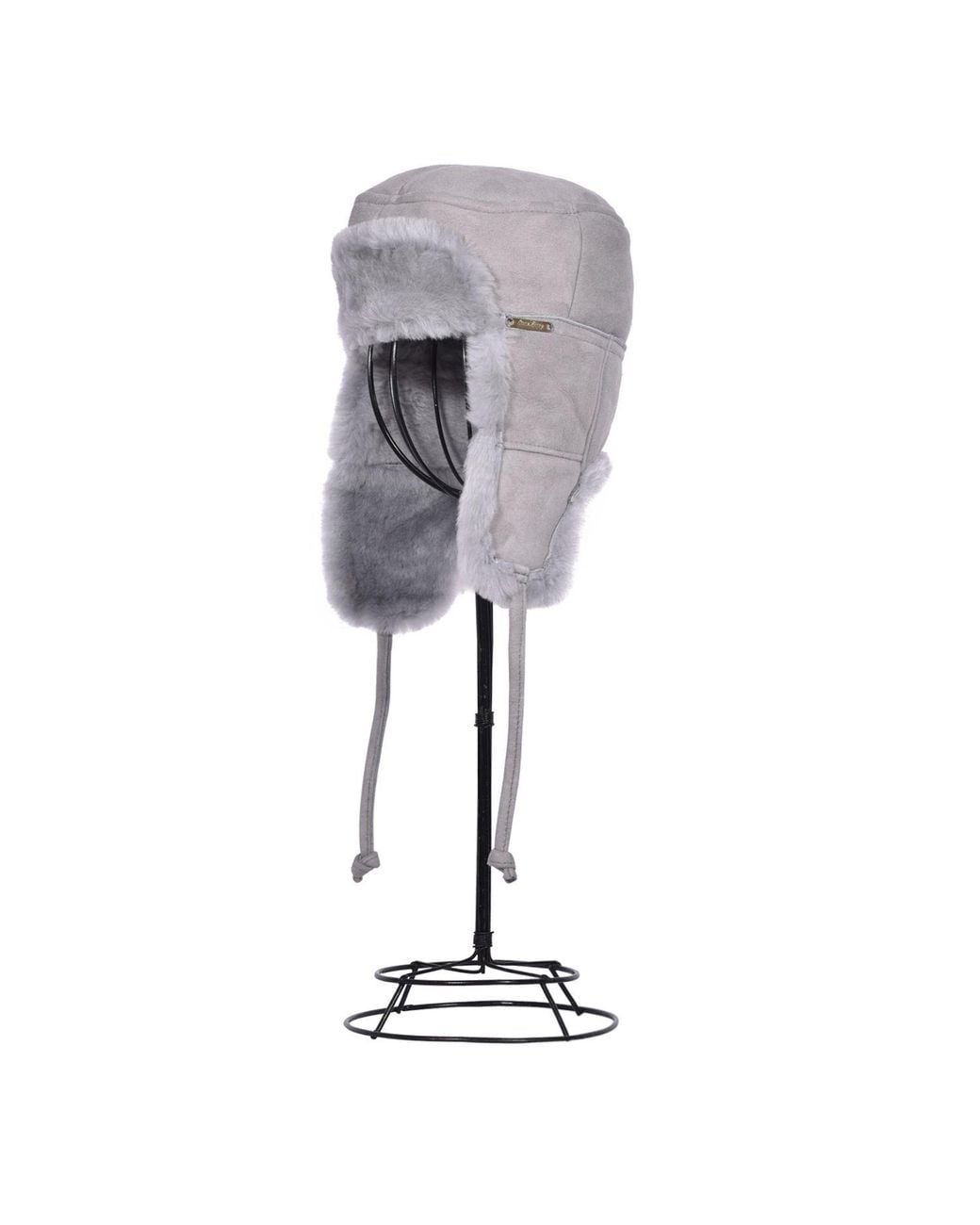Owen Barry Gray Sheepskin Trapper Hat Ladies Made