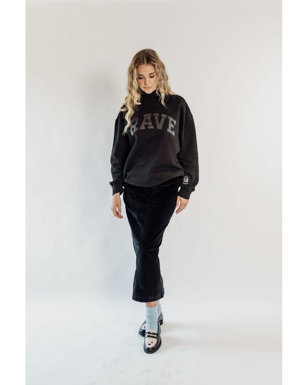Rave on Trend Black Oversized Rave