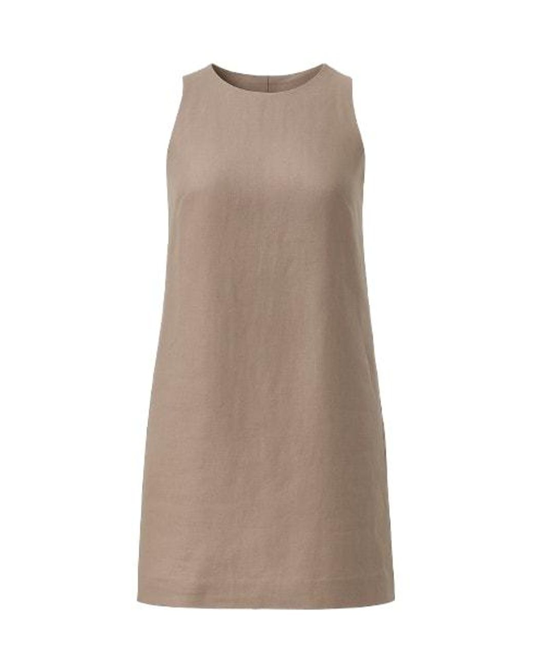 Conquista Natural Taupe Sleeveless Sack Dress