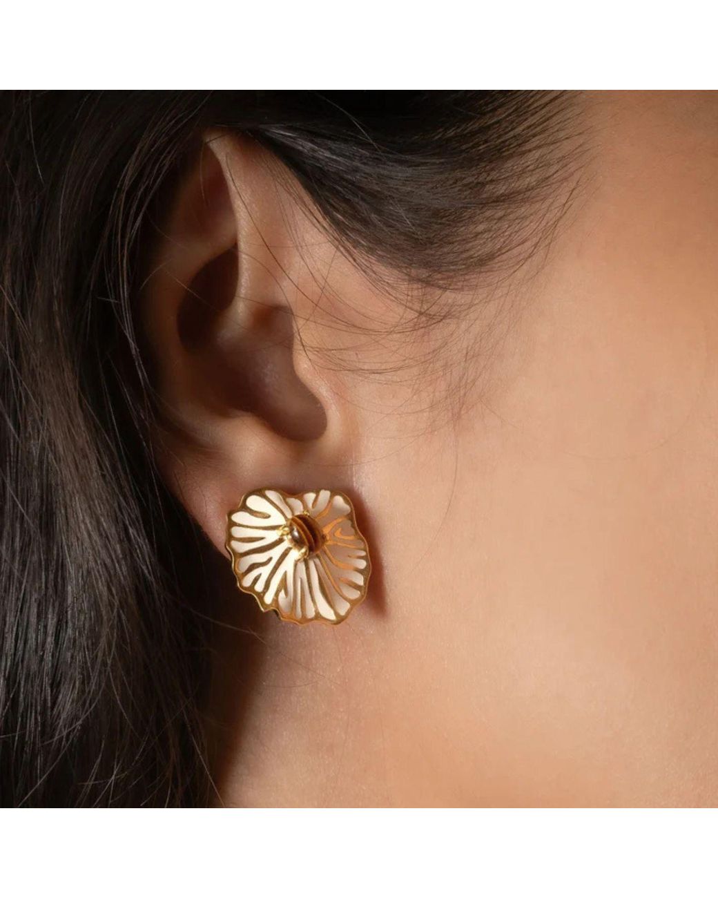 Onia Metallic Dew Cap Earrings