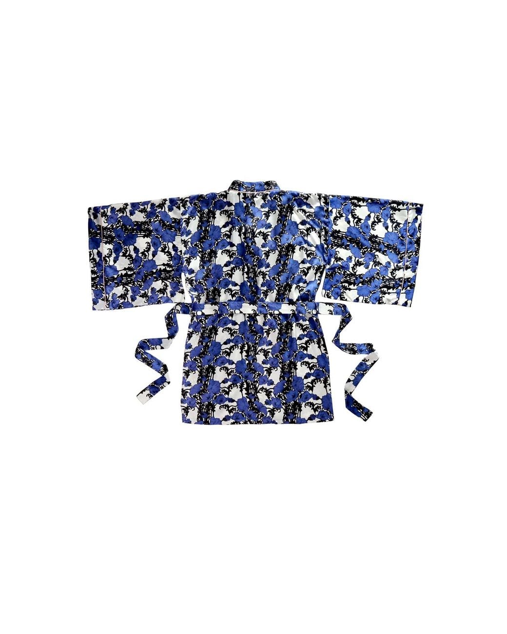 Emma Wallace Blue Papaver Dressing Gown