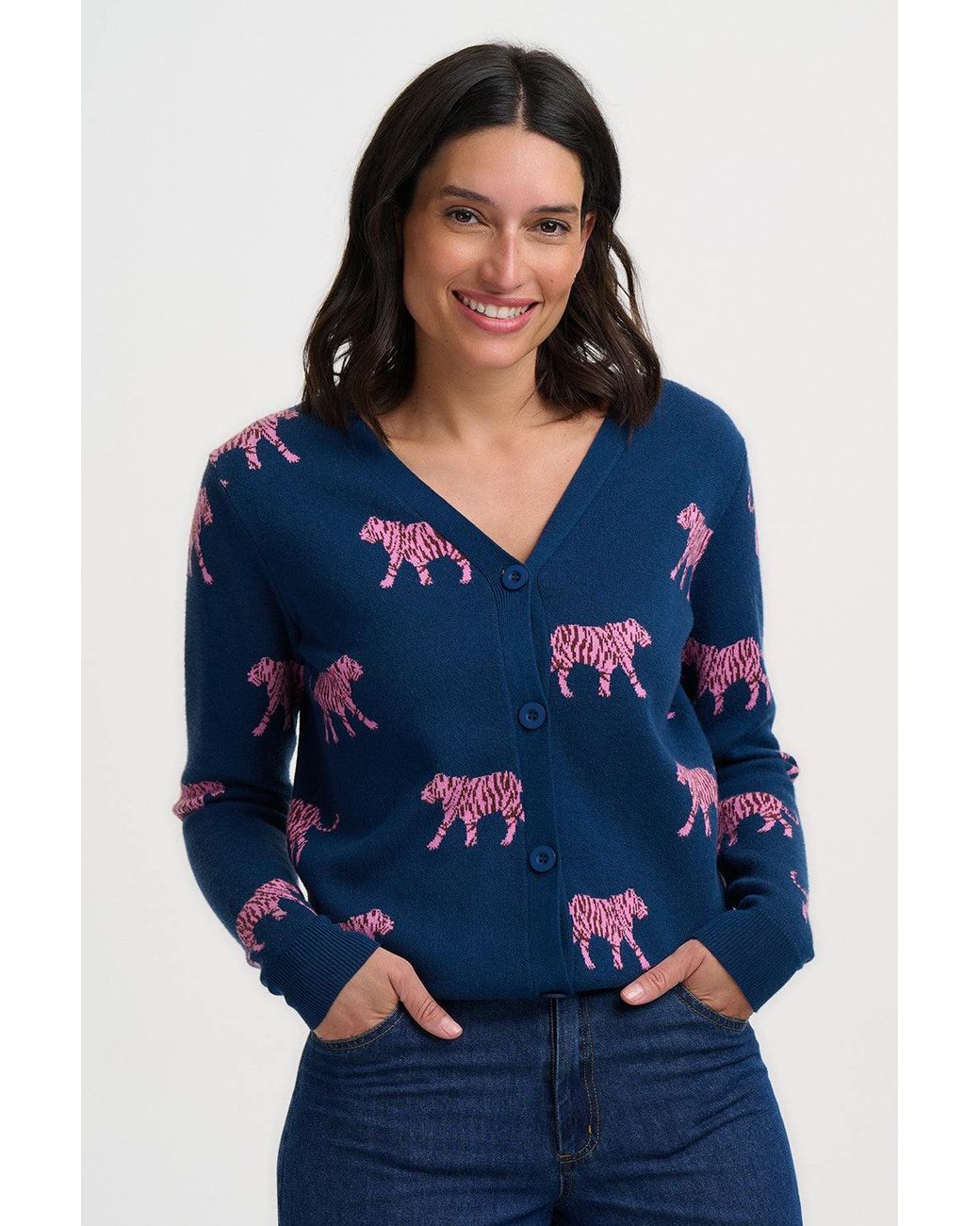 Sugarhill Blue Jennifer Cardigan Tiger