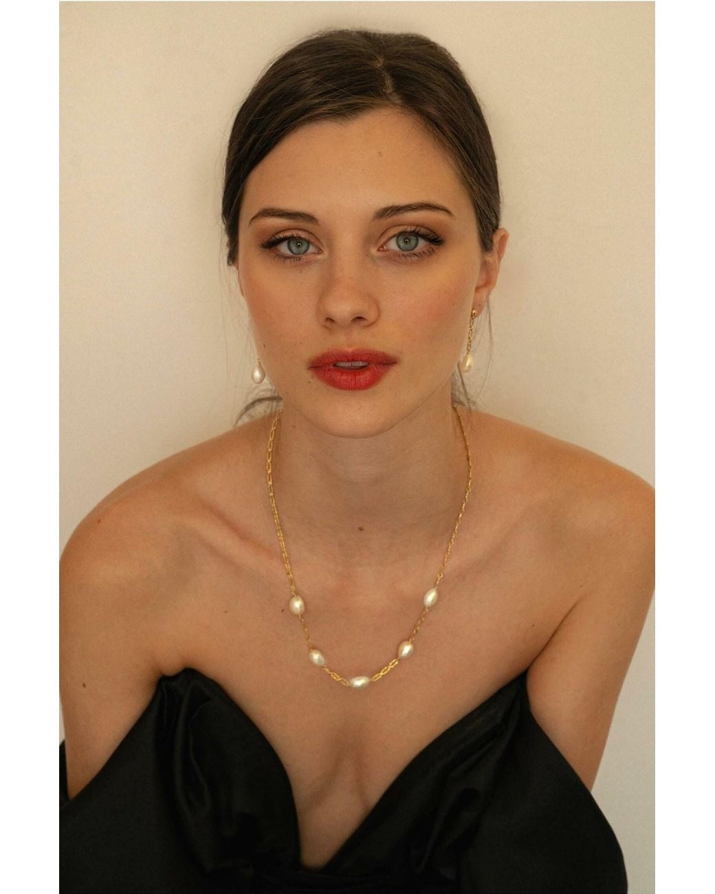 Katy Faye Metallic Lana Pearl Earrings