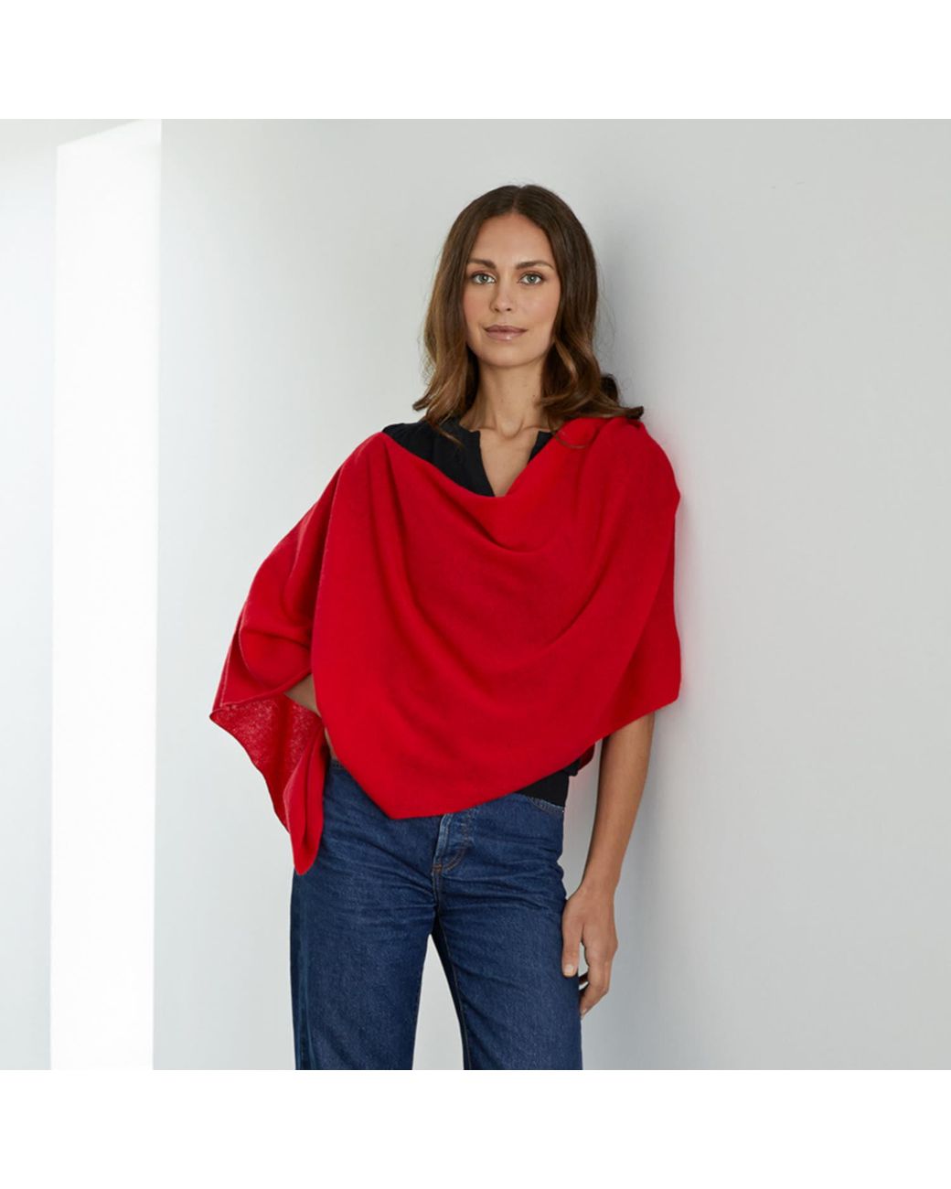 Cove Red Lucy Multi Way Cashmere Wrap