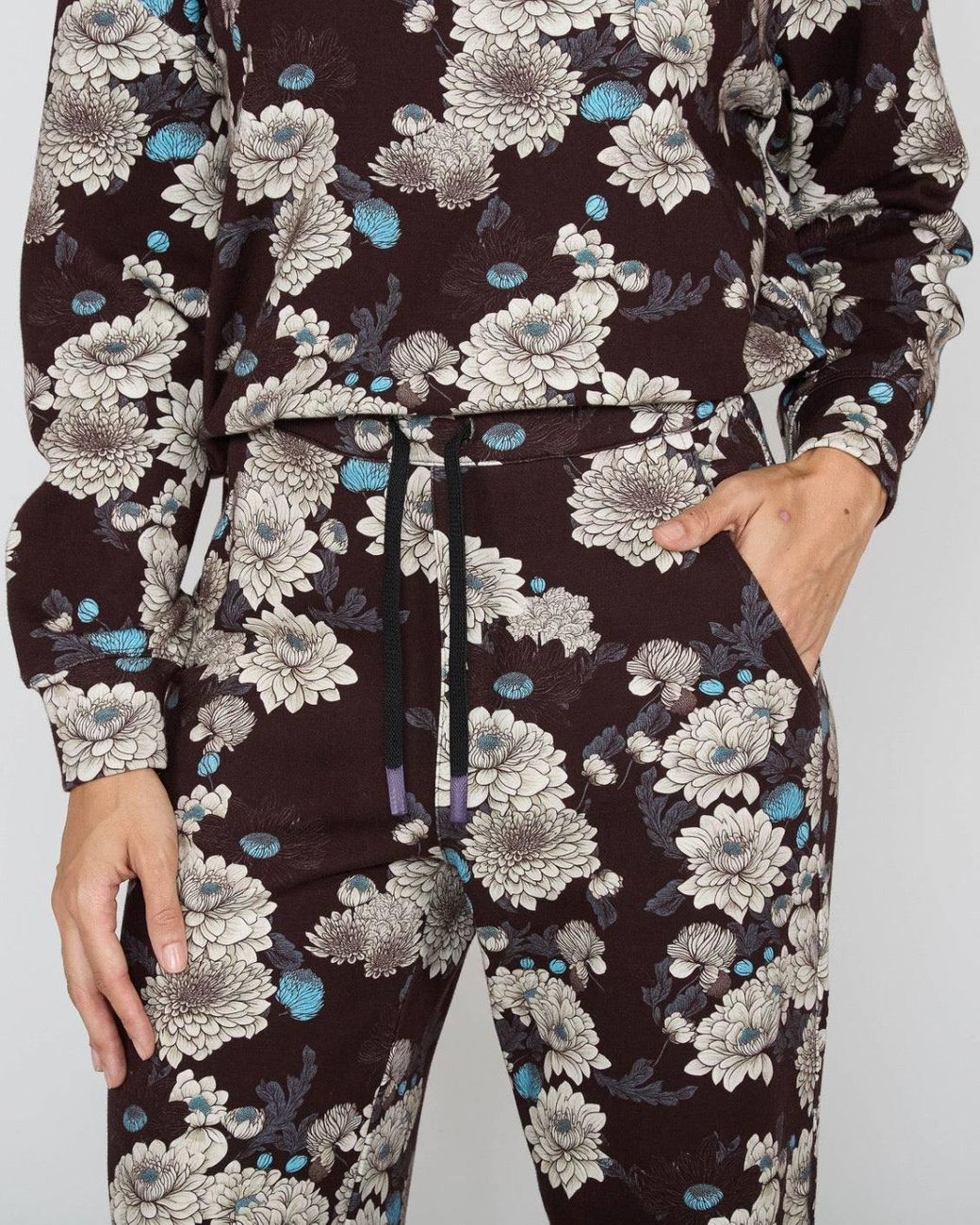Lords of Harlech Black Paige Serious Floral Knit Pant