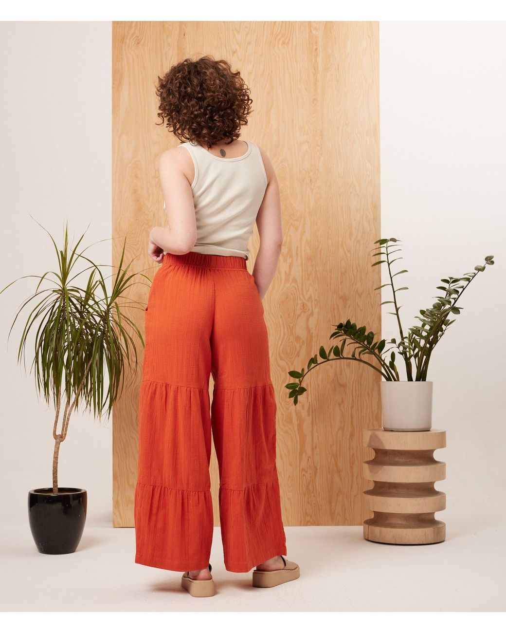 Known Supply Wide Leg Tiered Pants