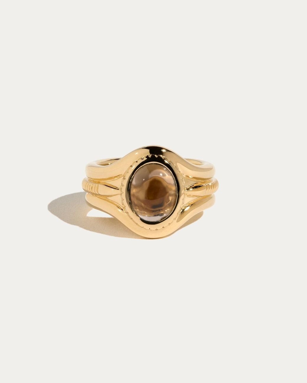 Stone Fruit Black Bolo Signet Ring