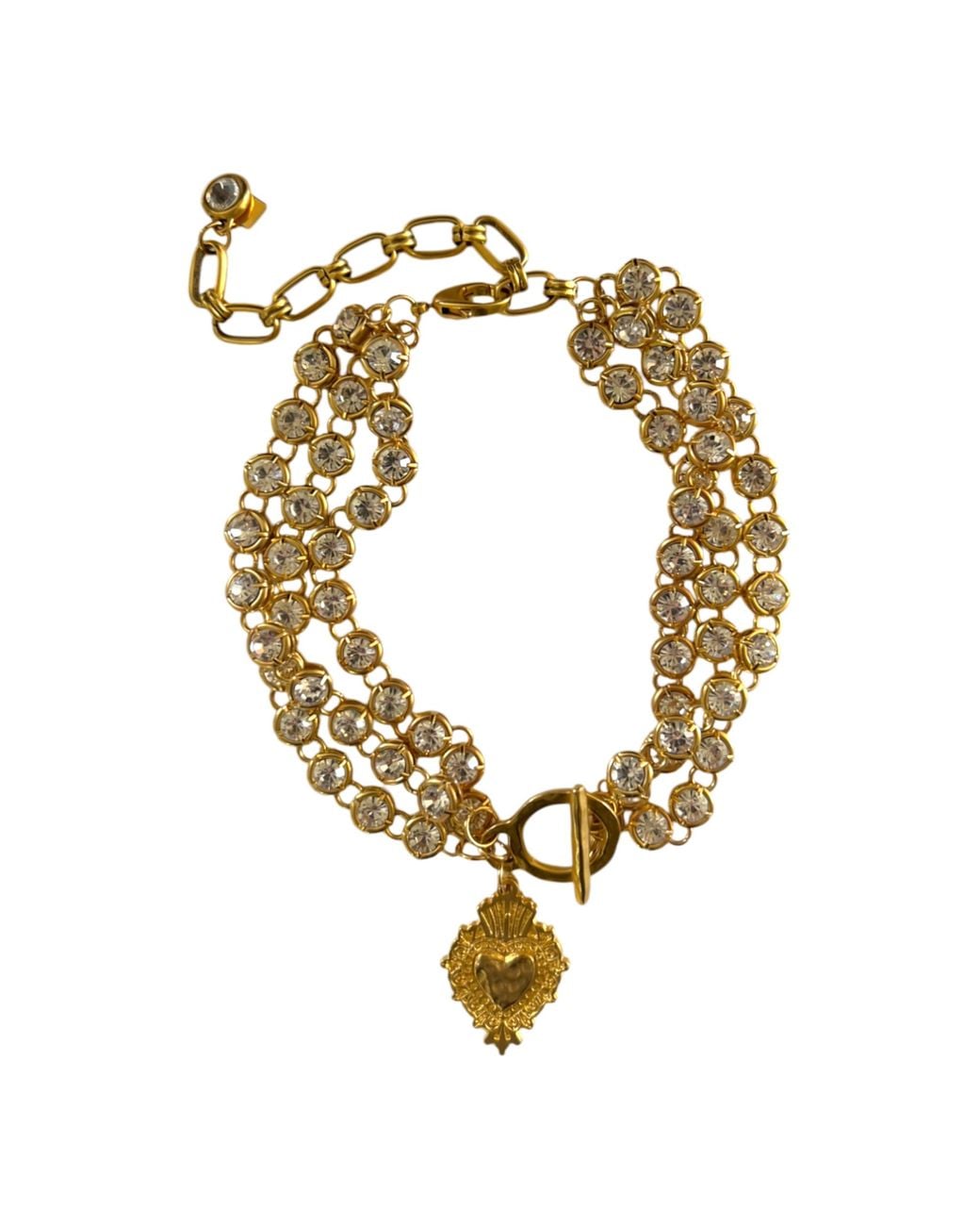 Sccollection Metallic Donatella Rhinestone Choker