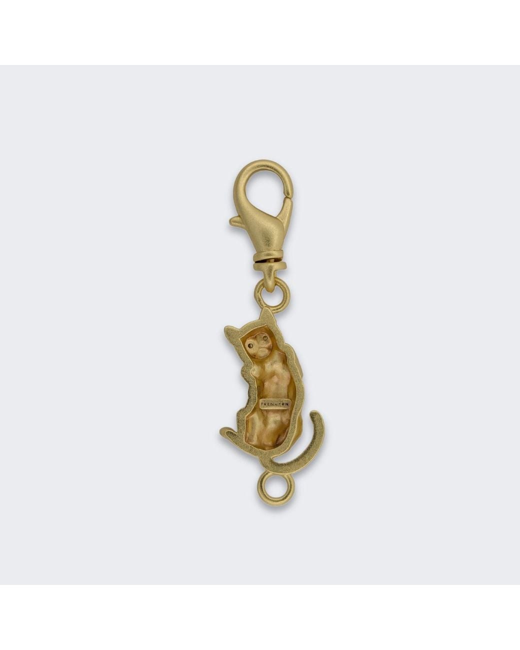 Frenvyrn Metallic Cat Convertible Tiger's Eye Bracelet Bag Charm Medium for men