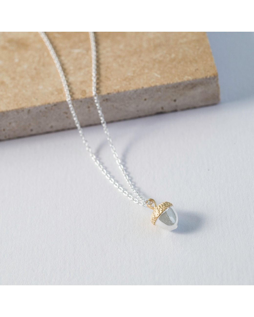 Auree Jewellery Metallic Sherwood And Vermeil Acorn Necklace