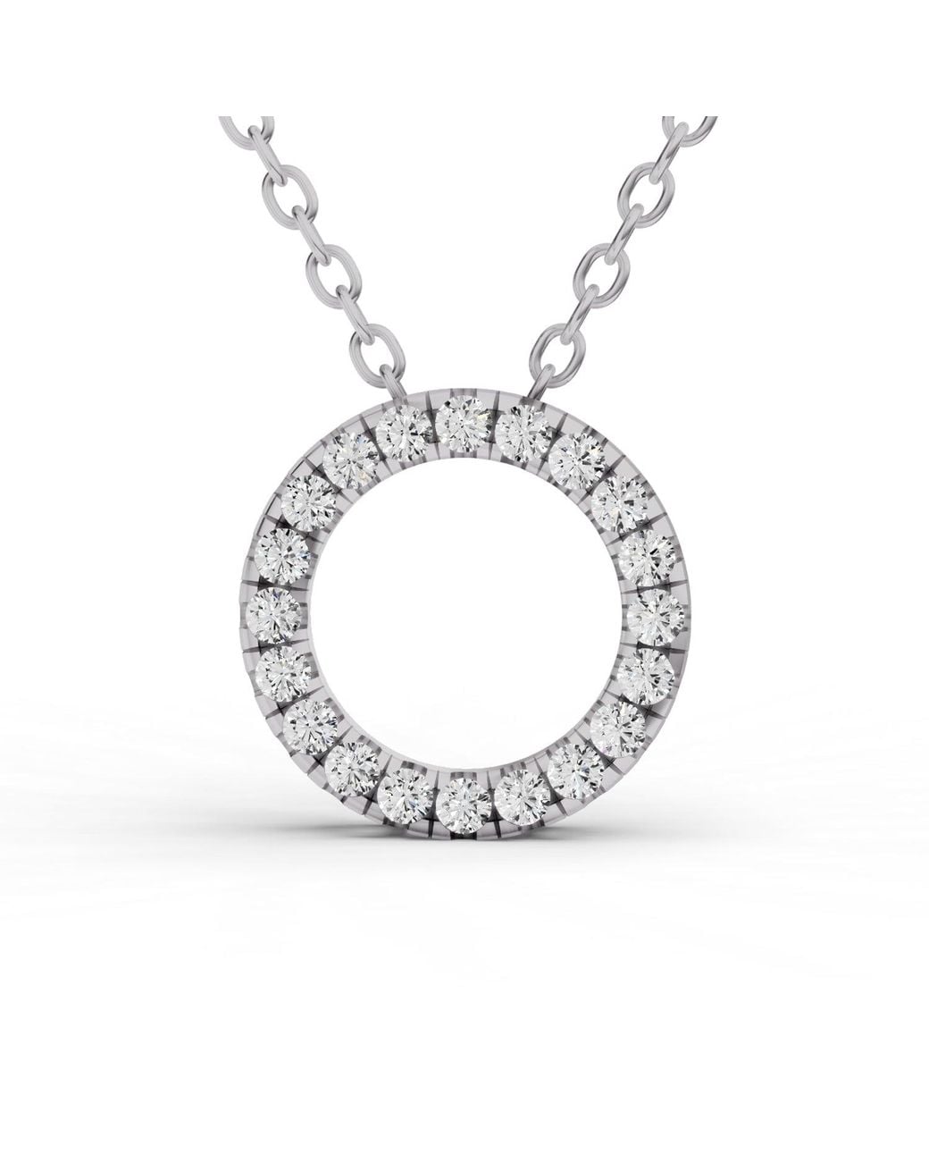SEREIA OFFICIAL Metallic 14K 0.25 Ct Necklace Circle Diamond