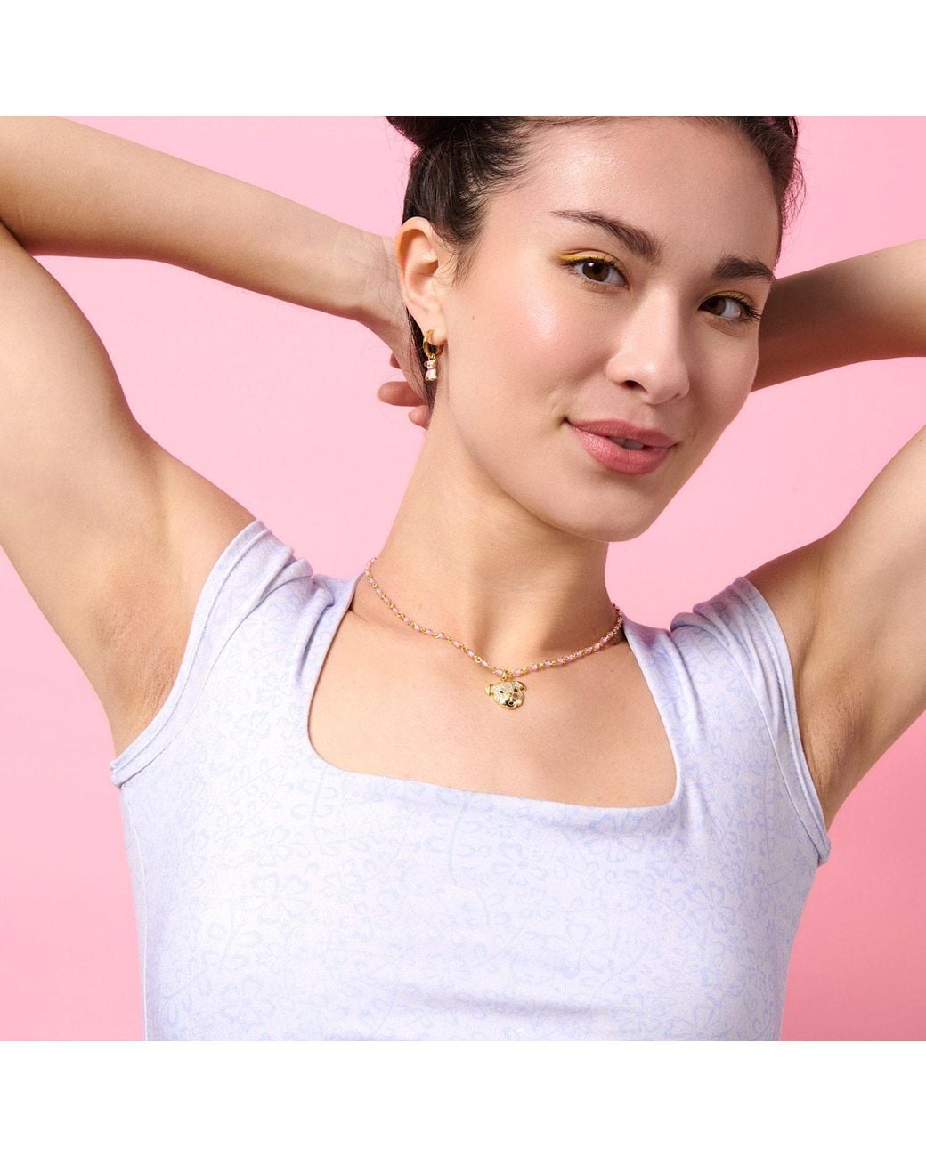 Cloud Haven Metallic Soft Hearted Pit Bull Cz Necklace