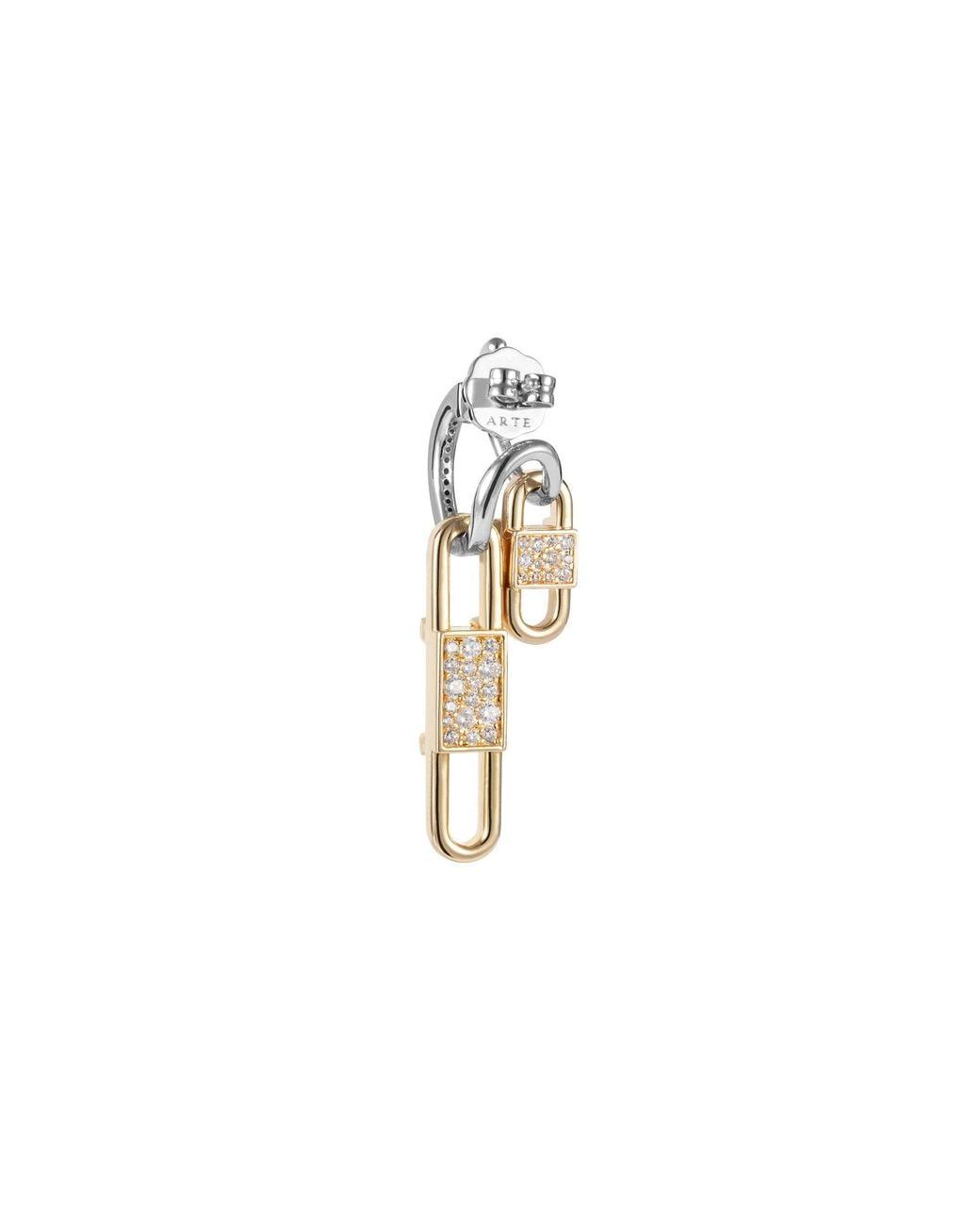 Arte Madrid Metallic Toggle Convertible Double Hoop Earrings With Reversible Drop Charms