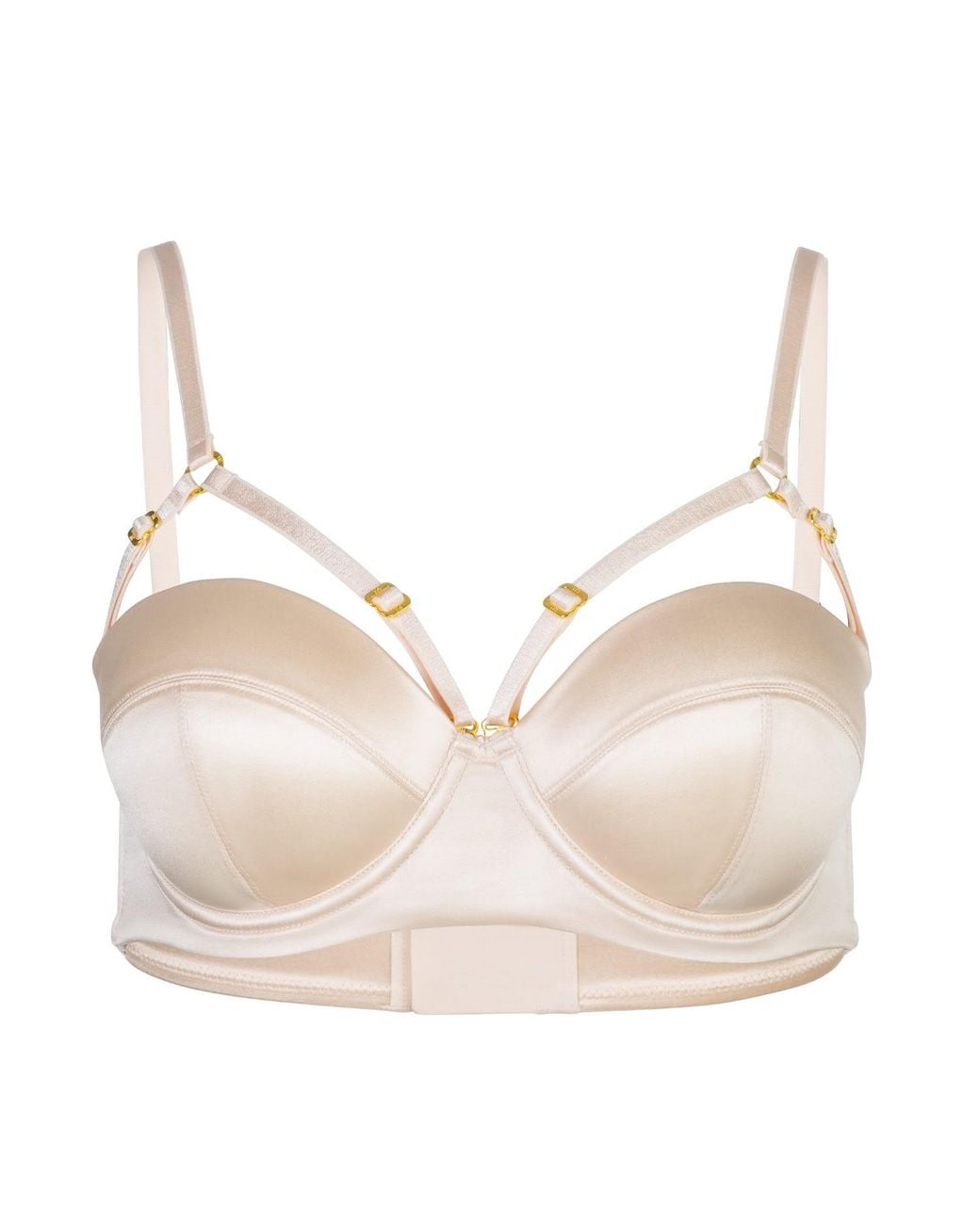 Black Heart Lingerie Natural Convertible Silk Longline Bra